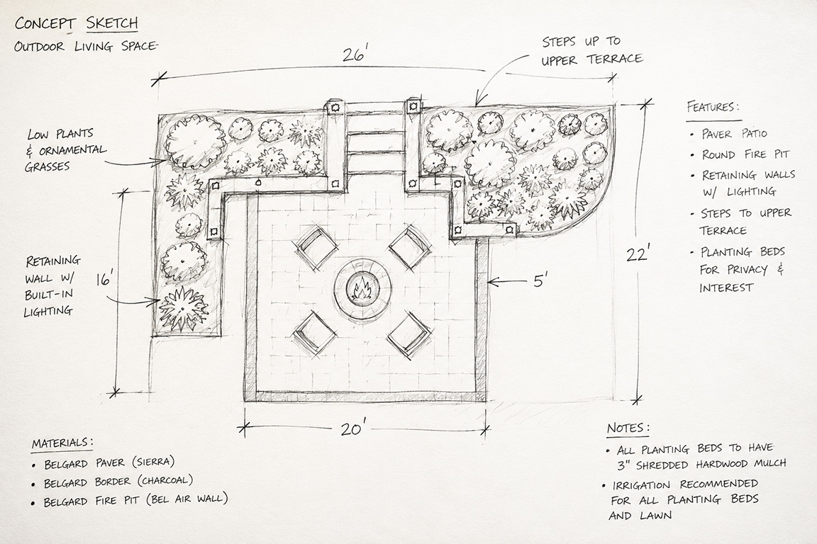 Landscape Design Sketch 1